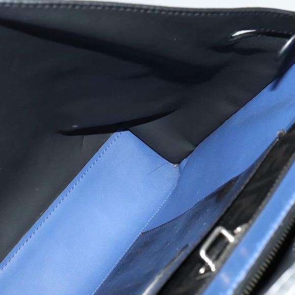 FENDI Peek A Boo Essentially Iconic Bag Leather 2way Gray Silver Auth bs27179