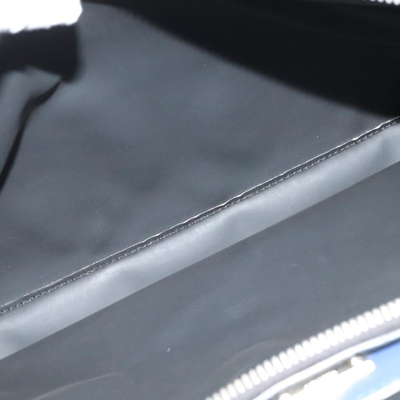 FENDI Peek A Boo Essentially Iconic Bag Leather 2way Gray Silver Auth bs27179