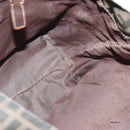 FENDI Zucca Canvas Tote Bag Nylon Brown Black Auth bs27180-17