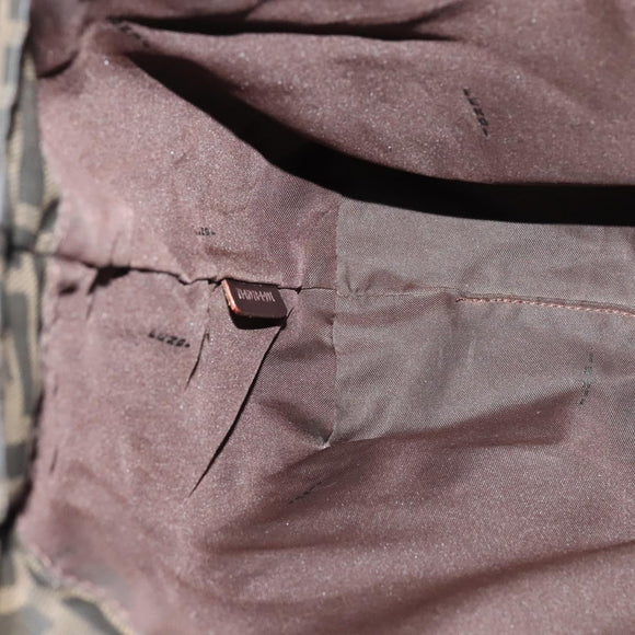 FENDI Zucca Canvas Tote Bag Nylon Brown Black Auth bs27180