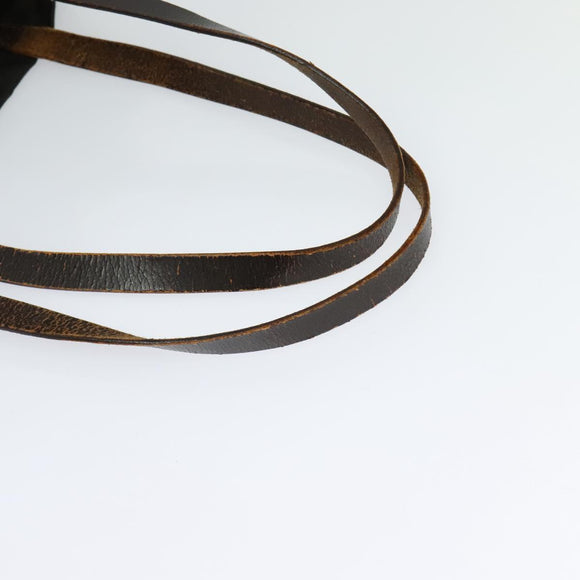 FENDI Zucca Canvas Tote Bag Nylon Brown Black Auth bs27180