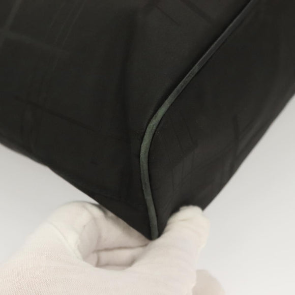 Salvatore Ferragamo Shoulder Bag Nylon Black Silver Auth bs27182