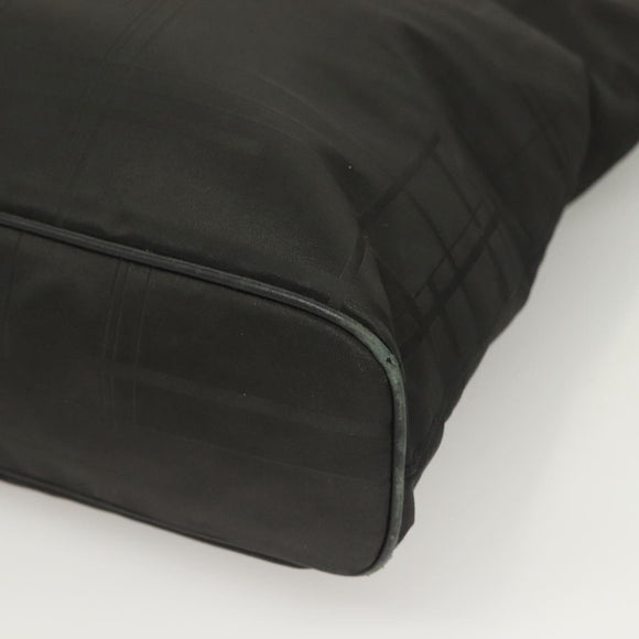 Salvatore Ferragamo Shoulder Bag Nylon Black Silver Auth bs27182