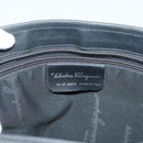 Salvatore Ferragamo Shoulder Bag Nylon Black Silver Auth bs27182-15
