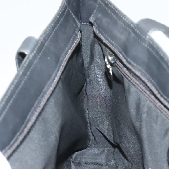 Salvatore Ferragamo Shoulder Bag Nylon Black Silver Auth bs27182