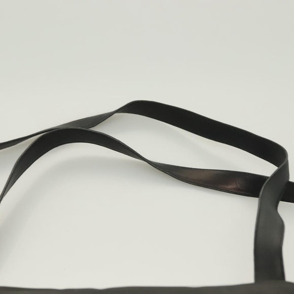 Salvatore Ferragamo Shoulder Bag Nylon Black Silver Auth bs27182