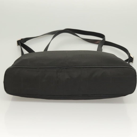 Salvatore Ferragamo Shoulder Bag Nylon Black Silver Auth bs27182