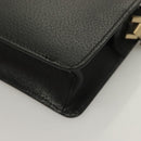 Salvatore Ferragamo Clutch Bag Leather Black Gold Auth bs27183-16