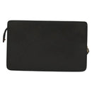 Salvatore Ferragamo Clutch Bag Leather Black Gold Auth bs27183-2