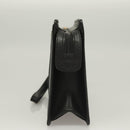 Salvatore Ferragamo Clutch Bag Leather Black Gold Auth bs27183-3