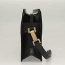 Salvatore Ferragamo Clutch Bag Leather Black Gold Auth bs27183-4