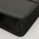 Salvatore Ferragamo Clutch Bag Leather Black Gold Auth bs27183-7