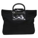 Salvatore Ferragamo Hand Bag Nylon Black Silver Auth bs27184-2