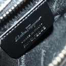 Salvatore Ferragamo Hand Bag Nylon Black Silver Auth bs27184-20