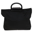 Salvatore Ferragamo Hand Bag Nylon Black Silver Auth bs27184-3