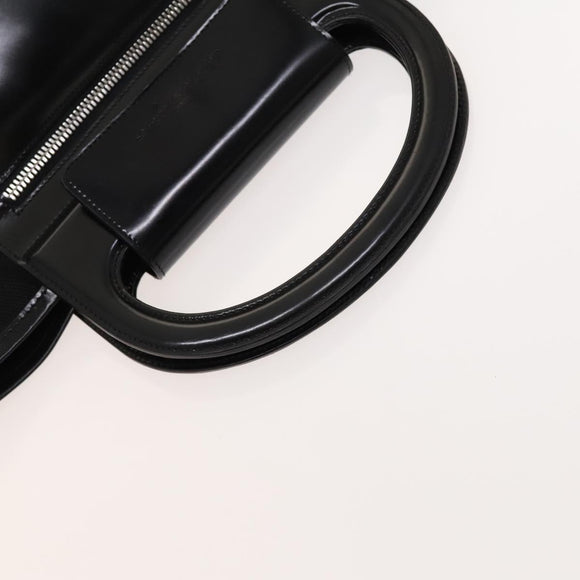 Salvatore Ferragamo Hand Bag Nylon Black Silver Auth bs27184