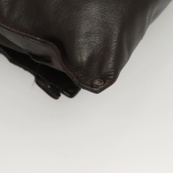 BOTTEGA VENETA INTRECCIATO Waist Bag Leather Brown Auth bs27185