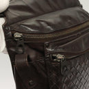 BOTTEGA VENETA INTRECCIATO Waist Bag Leather Brown Auth bs27185-14