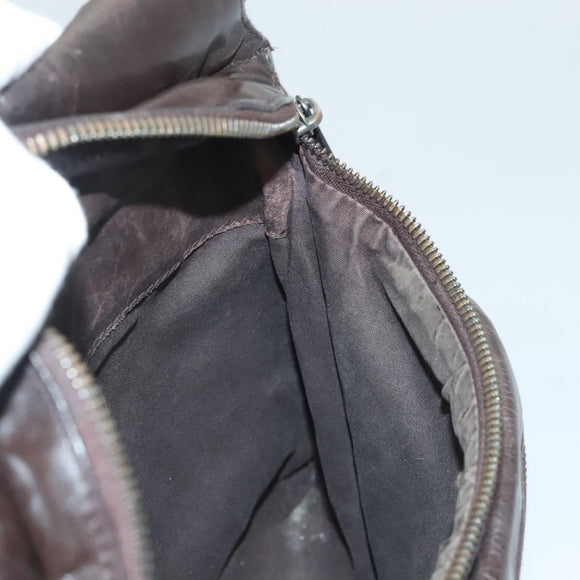 BOTTEGA VENETA INTRECCIATO Waist Bag Leather Brown Auth bs27185