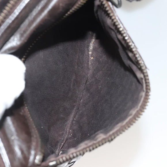 BOTTEGA VENETA INTRECCIATO Waist Bag Leather Brown Auth bs27185