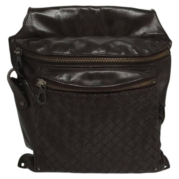 BOTTEGA VENETA INTRECCIATO Waist Bag Leather Brown Auth bs27185