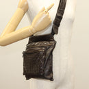 BOTTEGA VENETA INTRECCIATO Waist Bag Leather Brown Auth bs27185-21