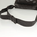 BOTTEGA VENETA INTRECCIATO Waist Bag Leather Brown Auth bs27185-7