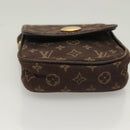 LOUIS VUITTON Monogram Mini Pochette Cancun Pouch Brown M95313 LV Auth bs27191-7