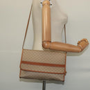 CELINE Macadam Canvas Shoulder Bag PVC Beige Gold Auth bs27192-21