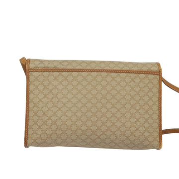 CELINE Macadam Canvas Shoulder Bag PVC Beige Gold Auth bs27192 - 0