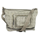 CELINE Sulky Shoulder Bag PVC Gray Silver Auth bs27193-1