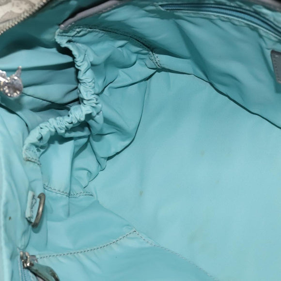 CELINE Sulky Shoulder Bag PVC Gray Silver Auth bs27193