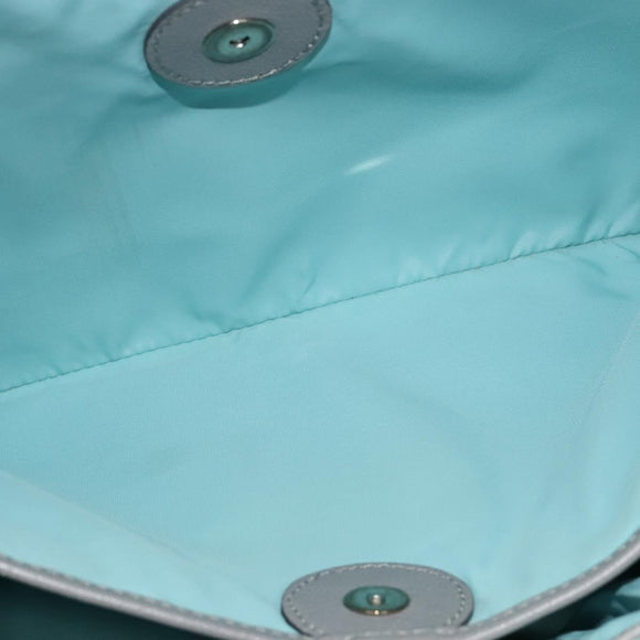 CELINE Sulky Shoulder Bag PVC Gray Silver Auth bs27193