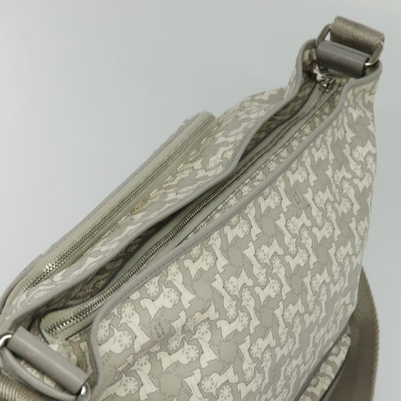 CELINE Sulky Shoulder Bag PVC Gray Silver Auth bs27193