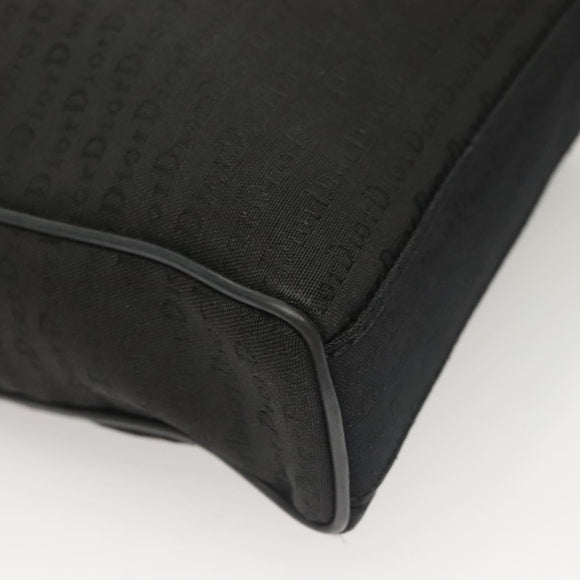 Christian Dior Shoulder Bag Canvas Black Silver Auth bs27194