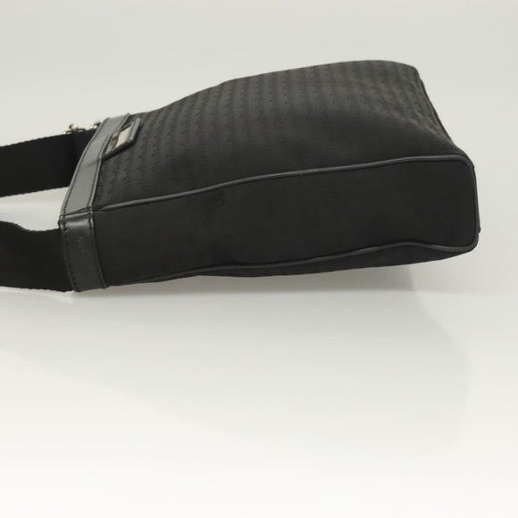 Christian Dior Shoulder Bag Canvas Black Silver Auth bs27194