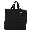 Christian Dior Hand Bag Canvas Black Silver Auth bs27195-1