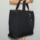 Christian Dior Hand Bag Canvas Black Silver Auth bs27195-20