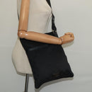 VERSACE Shoulder Bag Canvas Black Silver Auth bs27197-20