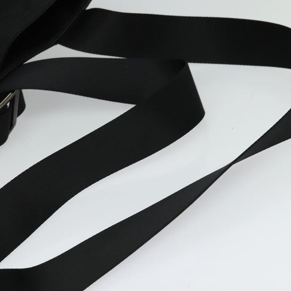 VERSACE Shoulder Bag Canvas Black Silver Auth bs27197