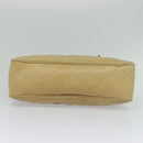 CHANEL Matelasse Chain Shoulder Bag Lamb Skin Beige Gold CC Auth bs27202-5