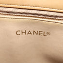 CHANEL Matelasse Chain Shoulder Bag Lamb Skin Beige Gold CC Auth bs27202-18