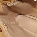 CHANEL Matelasse Chain Shoulder Bag Lamb Skin Beige Gold CC Auth bs27202-21