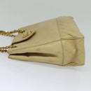 CHANEL Matelasse Chain Shoulder Bag Lamb Skin Beige Gold CC Auth bs27202-3