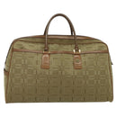 GIVENCHY Boston Bag Canvas Beige Gold Auth bs27213-2