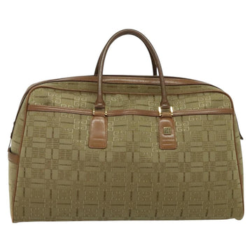 GIVENCHY Boston Bag Canvas Beige Gold Auth bs27213 - 0