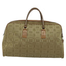GIVENCHY Boston Bag Canvas Beige Gold Auth bs27213-3