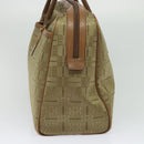 GIVENCHY Boston Bag Canvas Beige Gold Auth bs27213-5