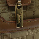 GIVENCHY Boston Bag Canvas Beige Gold Auth bs27213-6