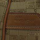 GIVENCHY Boston Bag Canvas Beige Gold Auth bs27213-7